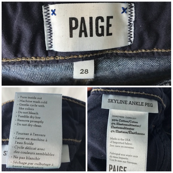 Paige Skyline Ankle PEG Medium Wash Jeans - Picture 6 of 8